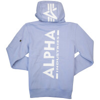 Alpha Industries Herren Kapuzenpullover Back Print Hoody 178318 Pulli Light Blue 6639 XL