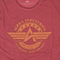 Alpha Industries Herren T-Shirt AL Oildye T 118513 Usedoptik RBF Red 6569 L