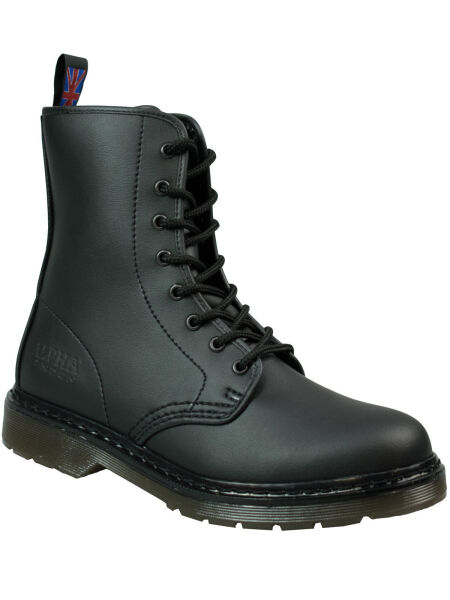 Alpha London 8-loch Boot Schwarz Vegan | Lederimitat Luftkammersohle 5040 EU 38