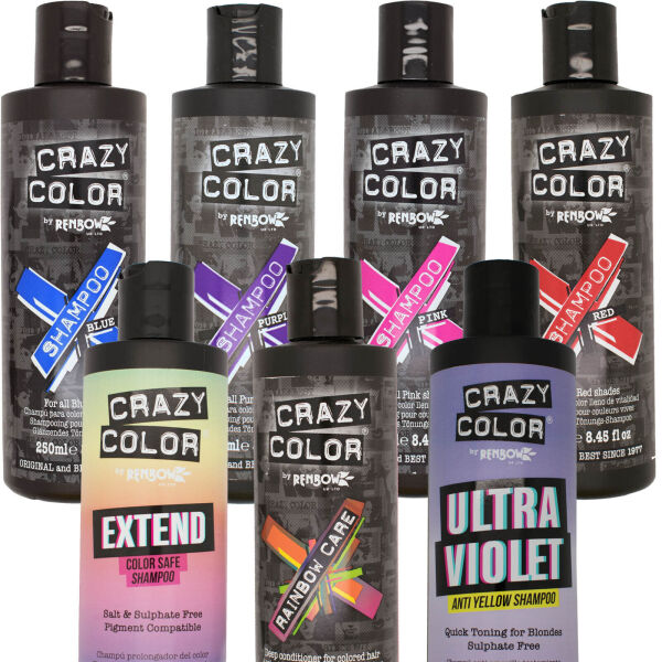 Crazy Color Haarpflege Shampoo Conditioner Farbglanz Gelbstich Coloriertes Haar