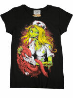 Darkside Damen Girlie T-Shirt Zombie Nurse Blood Splatter...