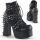 DemoniaCult Damen Stiefel Charade Cha-100 Black Velvet Suede Plateu Gothic 5022