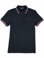 Fred Perry Damen Polo Shirt Navy White Claire G3600 F89...