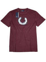 Fred Perry T-Shirt M3602 799 Mahogany Distorted...
