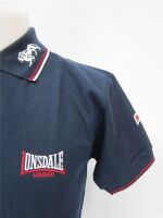 Lonsdale Polo Shirt Dunkelblau / Weiß / Rot mit Kragenstick 5064