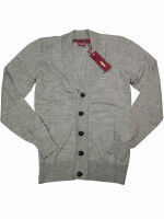 Merc London Herren Cardigan Harris Grau Feinstrick V-Neck...