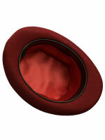 Zylinder Made in England Wolle Rot Top Hat Burgundy...