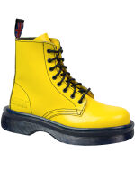 Alpha London 8-loch Boot Gelb mit Blauer Sohle Retro Punk...